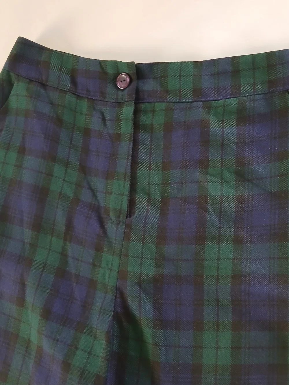 NWT New Boohoo Plaid High Waisted Cropped Pants - Picture 4 of 7